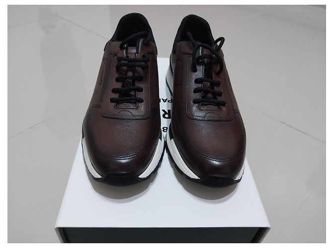 Sneakers Berluti in pelle marrone - vista 5
