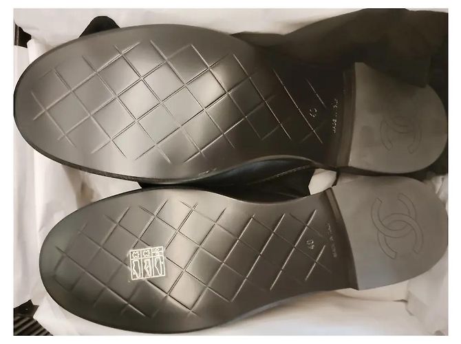 Chanel Turn Lock Mules Black Leather - view 3