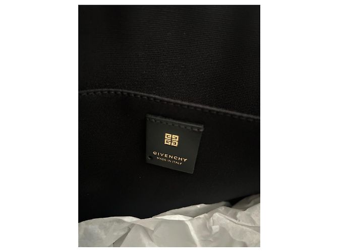 Bolsa tote Givenchy G preta de couro e algodão Preto - vista 5