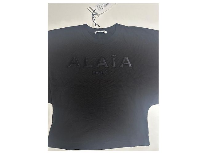 Alaïa Black Logo CropT-shirt - view 2