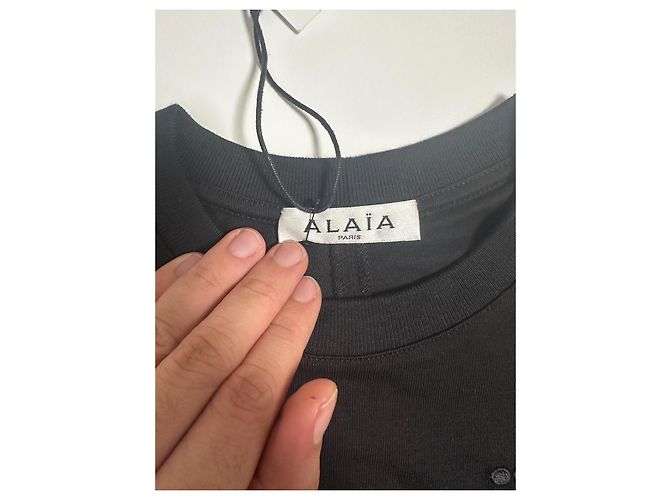Alaïa Black Logo CropT-shirt - view 4