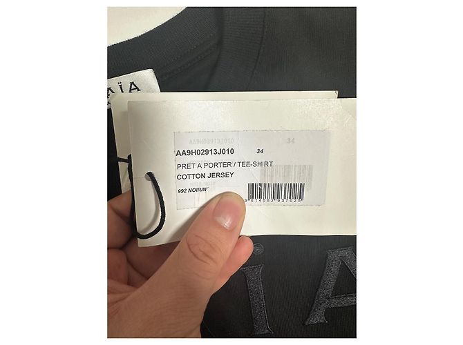 Alaïa Black Logo CropT-shirt - view 5