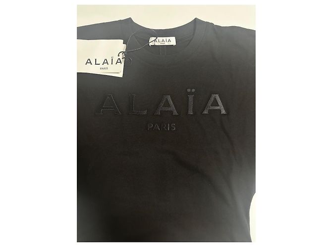 Alaïa Black Logo CropT-shirt - view 8