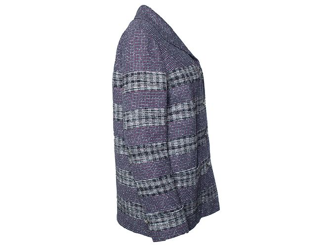 Chanel, lila Tweed-Blazer mit Lurex Grau - Ansicht 4
