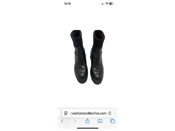 Aloha Botines Hermès de piel negra talla 37 Negro - vista 10