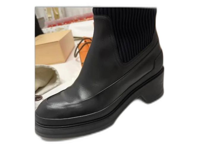 Aloha Botines Hermès de piel negra talla 37 Negro - vista 2