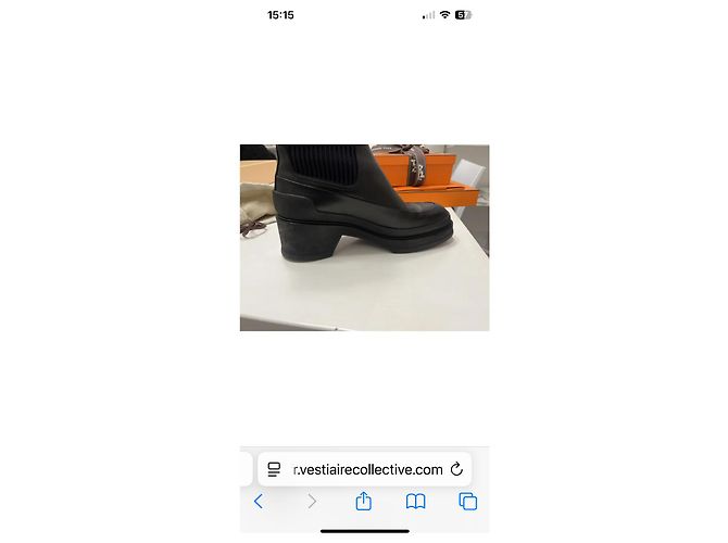 Aloha Botines Hermès de piel negra talla 37 Negro - vista 4