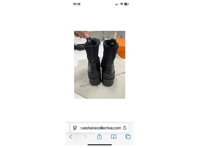 Aloha Botines Hermès de piel negra talla 37 Negro - vista 8