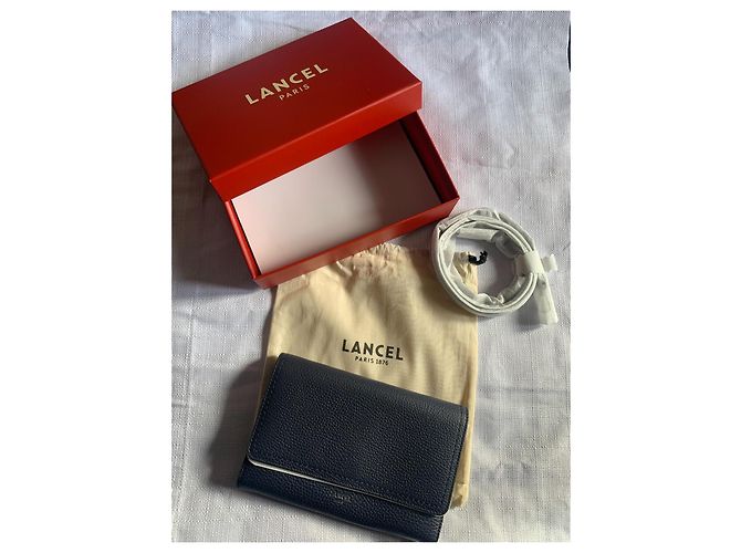Borsa a tracolla Lancel in pelle blu petrolio Blu scuro - vista 11