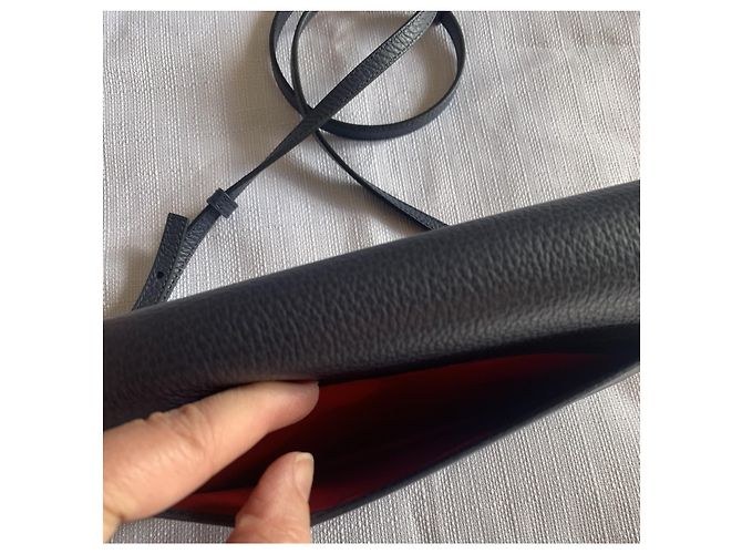 Borsa a tracolla Lancel in pelle blu petrolio Blu scuro - vista 3