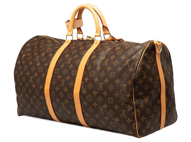 Louis Vuitton Monogram Keepall Bandoulière 55 Marrone - vista 2