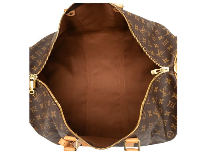 Louis Vuitton Monogram Keepall Bandoulière 55 Marrone - vista 4