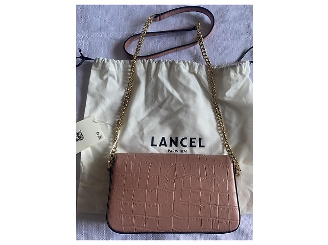 Borsa Lancel Initials in pelle nude - vista 11