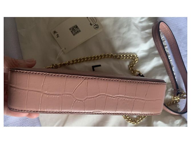 Borsa Lancel Initials in pelle nude - vista 12