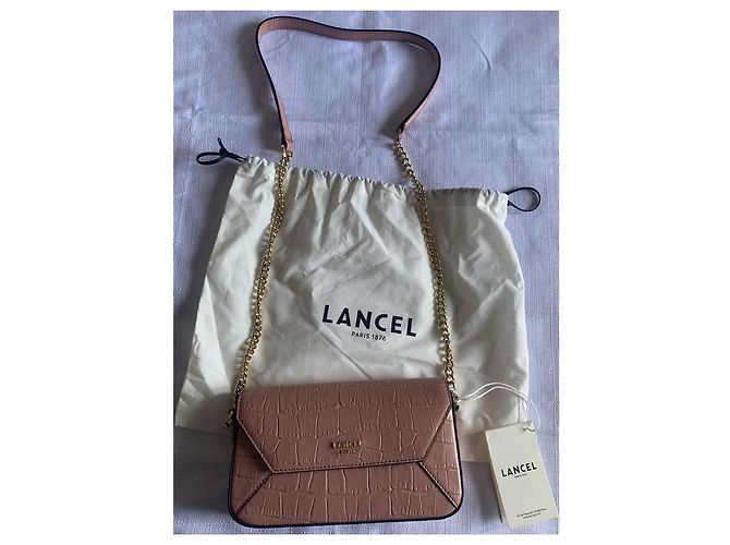 Borsa Lancel Initials in pelle nude - vista 2