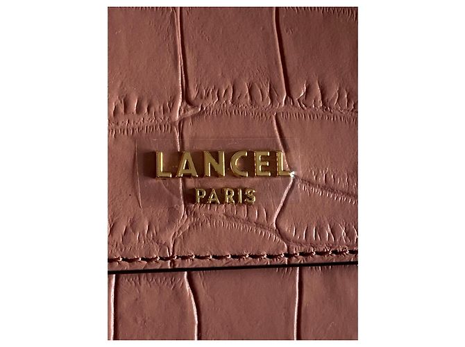 Borsa Lancel Initials in pelle nude - vista 5