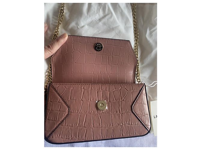Borsa Lancel Initials in pelle nude - vista 6