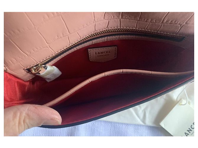 Borsa Lancel Initials in pelle nude - vista 8