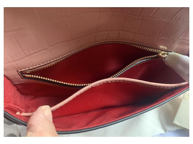 Borsa Lancel Initials in pelle nude - vista 9
