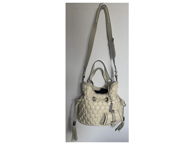 Borsa a secchiello Lancel First Flirt Crema Pelle - vista 15