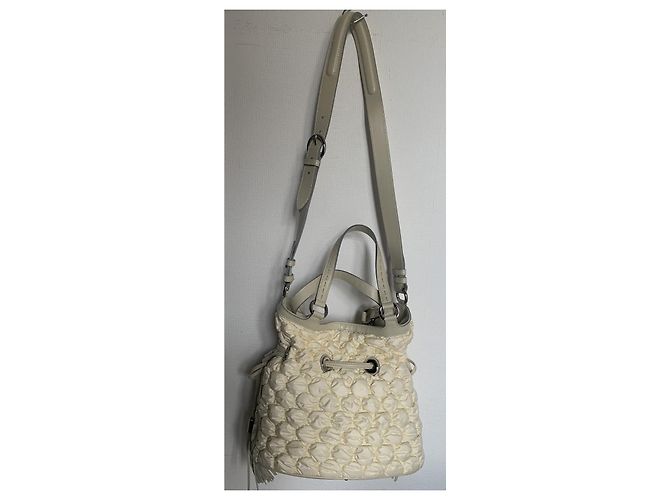 Borsa a secchiello Lancel First Flirt Crema Pelle - vista 17