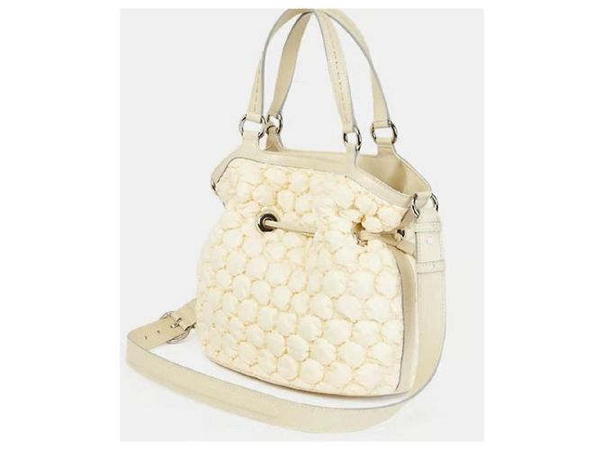 Borsa a secchiello Lancel First Flirt Crema Pelle - vista 2