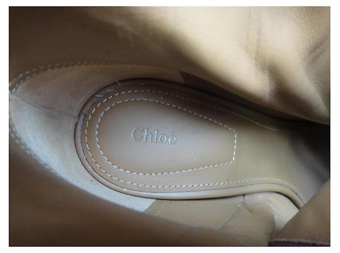 Botines Chloé de ante rosa - vista 8