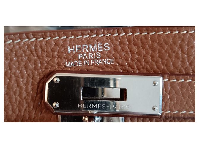 Hermès Kelly 35 restituito in Taurillon Clémence Cammello - vista 5