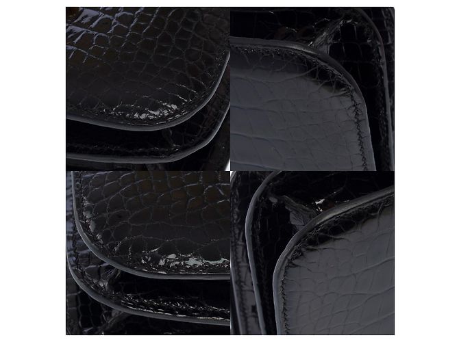 Hermès Borsa HERMES Constance in Pelle Esotica Nera - 103009 Nero - vista 11