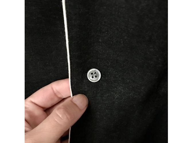 Camisa Equipment Gris Jaspeada de Rayón con Ribete Blanco Gris antracita - vista 3