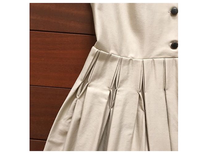 Vestido Calvin Klein de algodón beige - vista 2