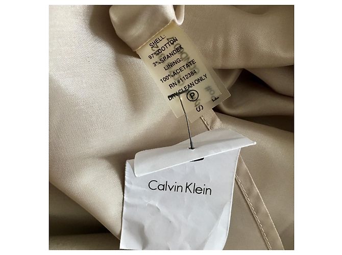 Vestido Calvin Klein de algodón beige - vista 5