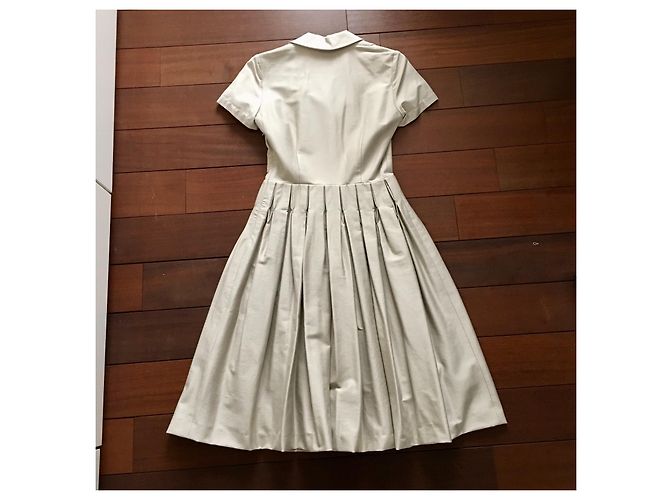 Vestido Calvin Klein de algodón beige - vista 6