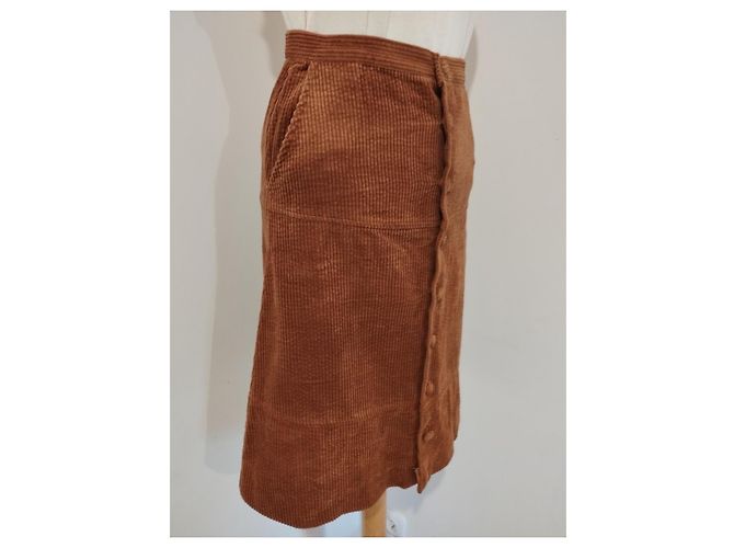 Falda de Terciopelo Chic Inteligente de Invierno Bel Air TXS/S Camello - vista 10