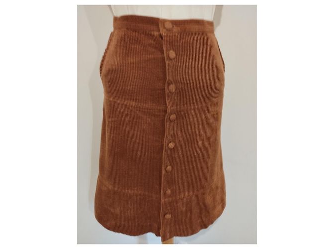 Falda de Terciopelo Chic Inteligente de Invierno Bel Air TXS/S Camello - vista 8