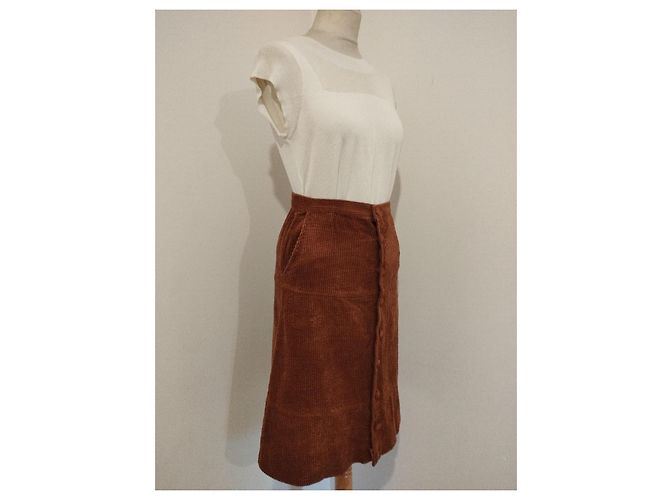 Falda de Terciopelo Chic Inteligente de Invierno Bel Air TXS/S Camello - vista 9