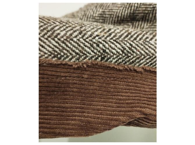 Autre Marque Abrigo de Invierno Ringspun Tweed y Terciopelo S/M Castaño - vista 10
