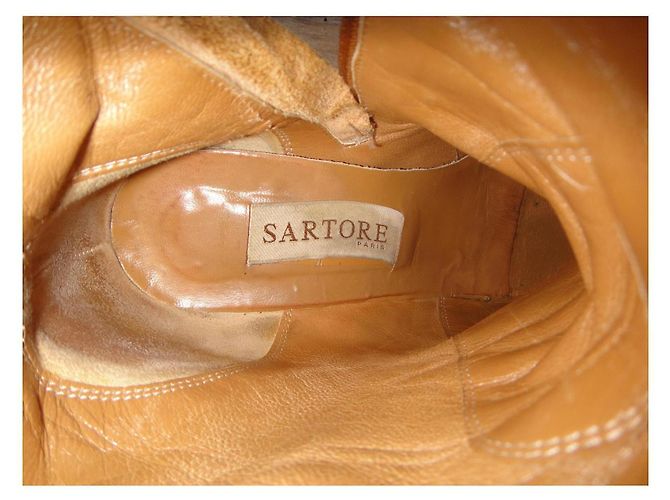 Botas Western Sartore de piel beige - vista 8