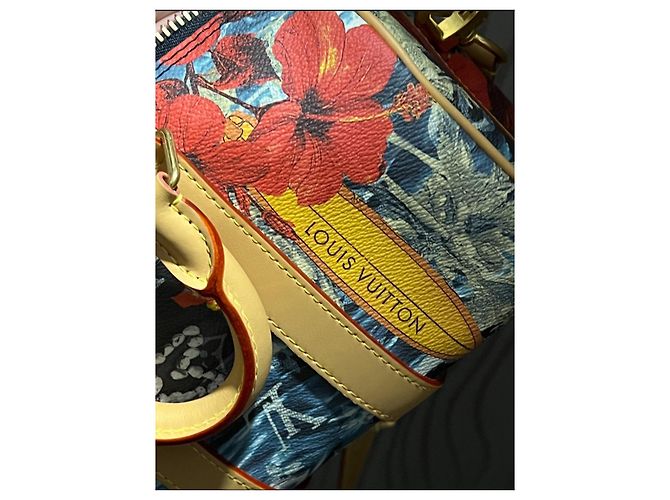 LOUIS VUITTON KEEPALL BANDOULIERE 25 MONOGRAMMA SURF BLU MARINO Blu navy - vista 6