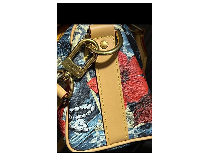 LOUIS VUITTON KEEPALL BANDOULIERE 25 MONOGRAMMA SURF BLU MARINO Blu navy - vista 7