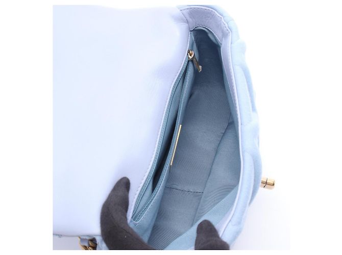 Borsa a Spalla Chanel 19 Disneuf Blu - vista 4