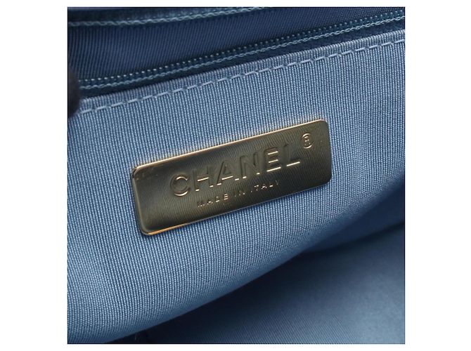 Borsa a Spalla Chanel 19 Disneuf Blu - vista 5