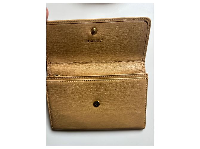 Cartera Chanel Monedero Beige - vista 3