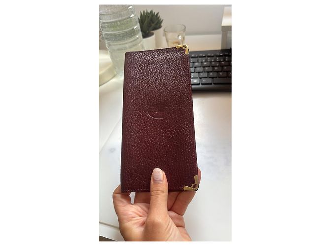 Cartera Cartier Roja de Piel - vista 2