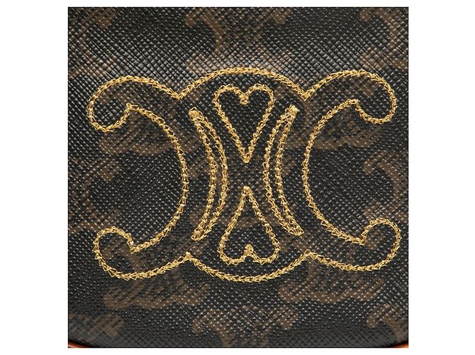 Céline Mini borsa a mano Celine Triomphe in marrone - vista 4