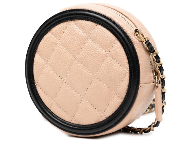 CHANEL Matelasse CC Filigree Chain Shoulder Bag Black Beige - view 2