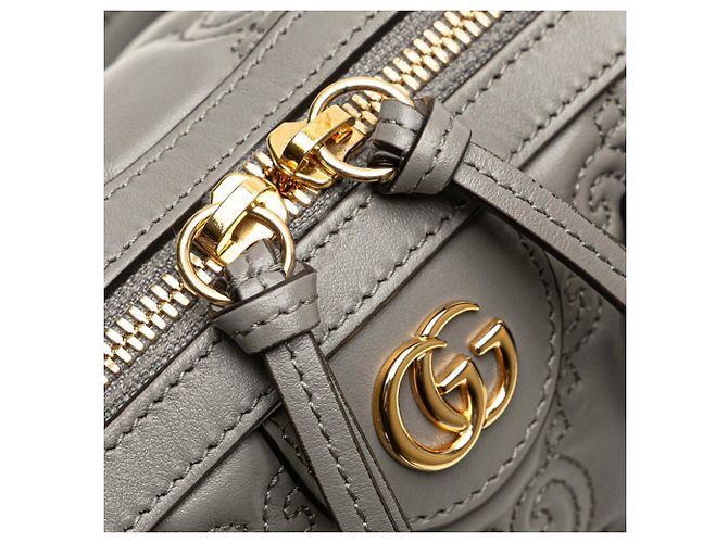 Borsa Boston Mini GG Matelassé di Gucci Marrone - vista 4