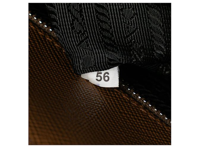 Prada braune Saffiano Lux Doppelgriff Einkaufstasche - Ansicht 7