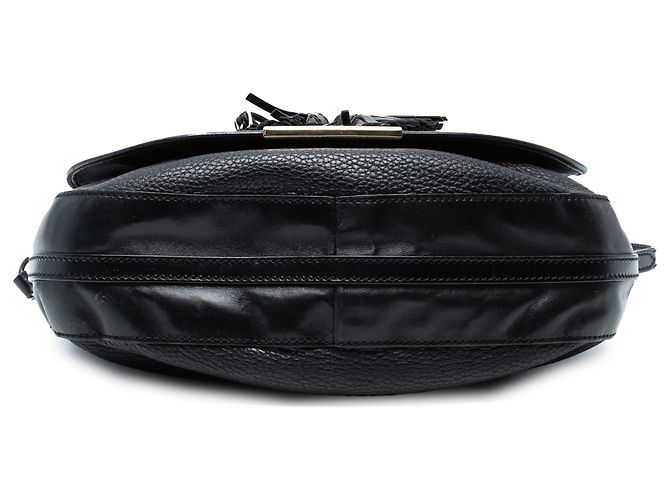 Borsa a spalla Maydown in pelle granata nera media Burberry Nero - vista 3