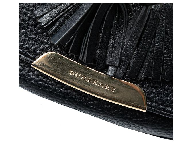 Borsa a spalla Maydown in pelle granata nera media Burberry Nero - vista 6